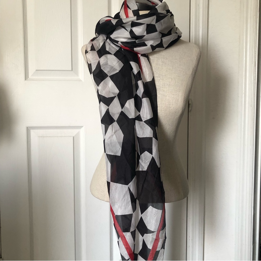 LaFayette Geometric Silk Scarf